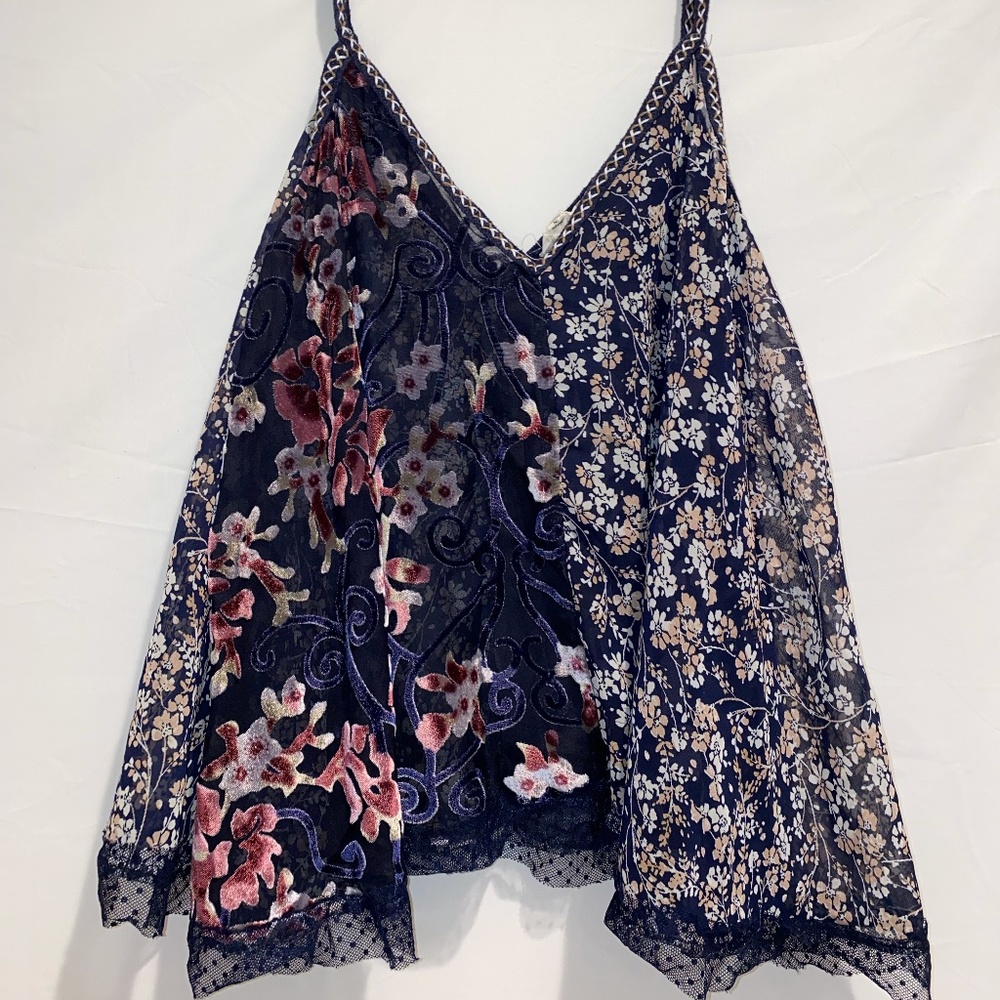 Sheer Floral Tank Top
